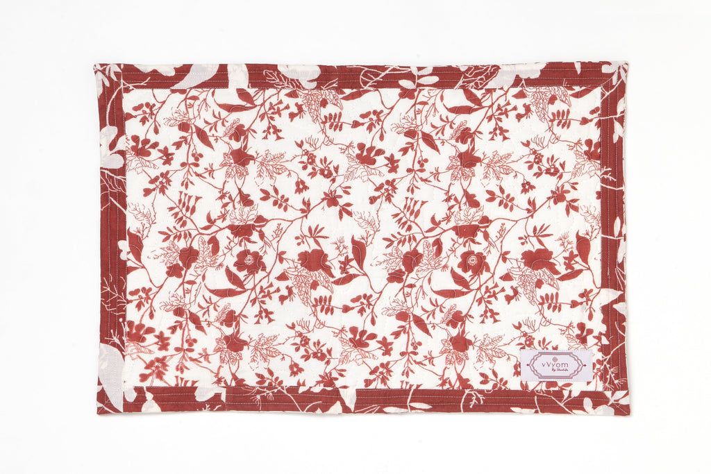 Order Baharbloom Quilted Cotton Reversible Table Mat