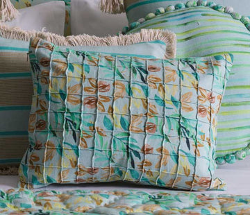 Calming Sage Green Fabric Manipulation 12"x16" cushion cover 128G