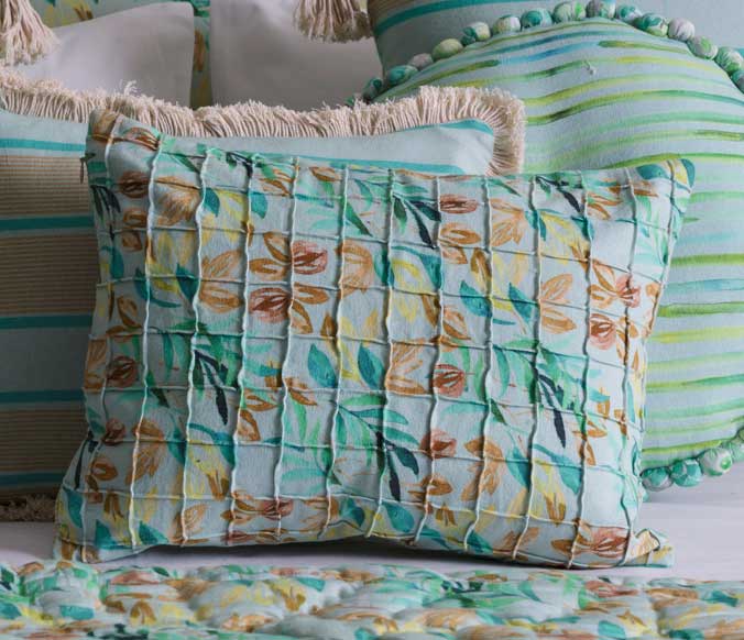 Calming Sage Green Fabric Manipulation 12"x16" cushion cover 128G