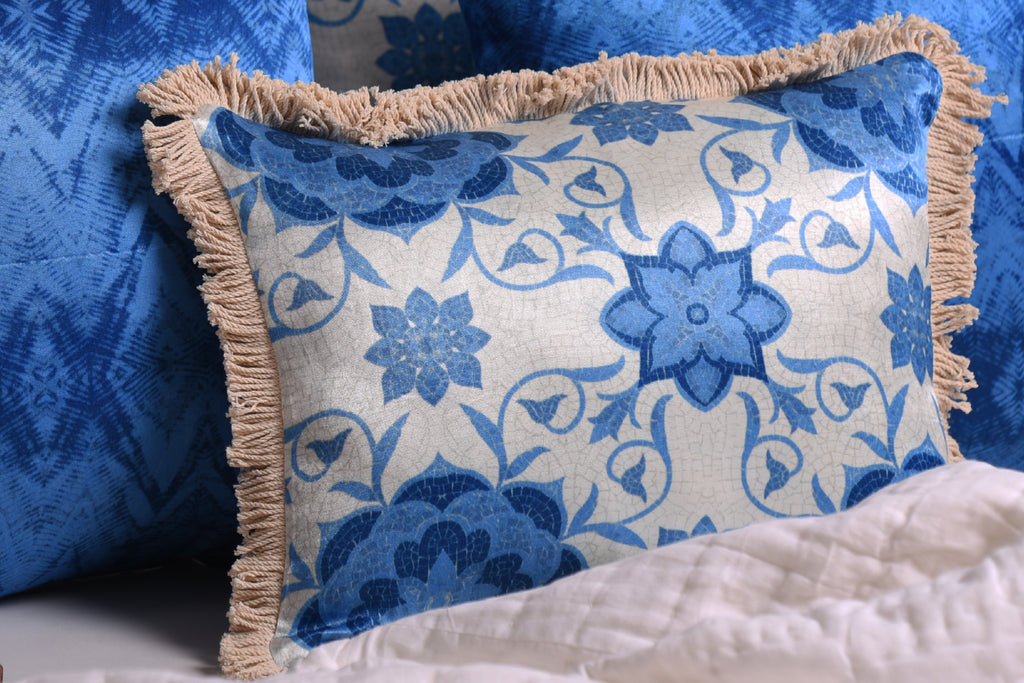 Shop reversible Accent Luxury Satin cushion cover with Frey edges detailing