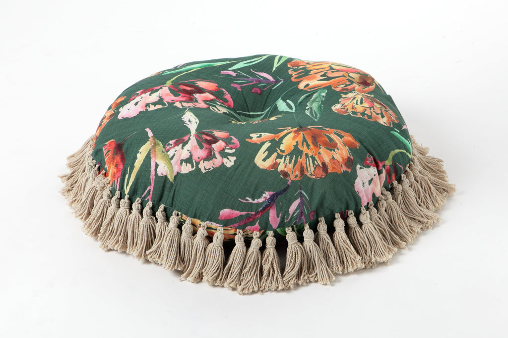 Buy SOUNDARYA Neemleaf Cotton Pouf Pillow