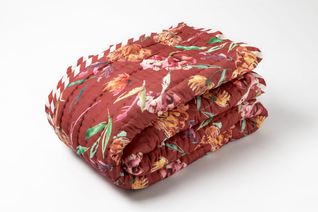 Buy Redsand Silk Cotton Reversible Quilt