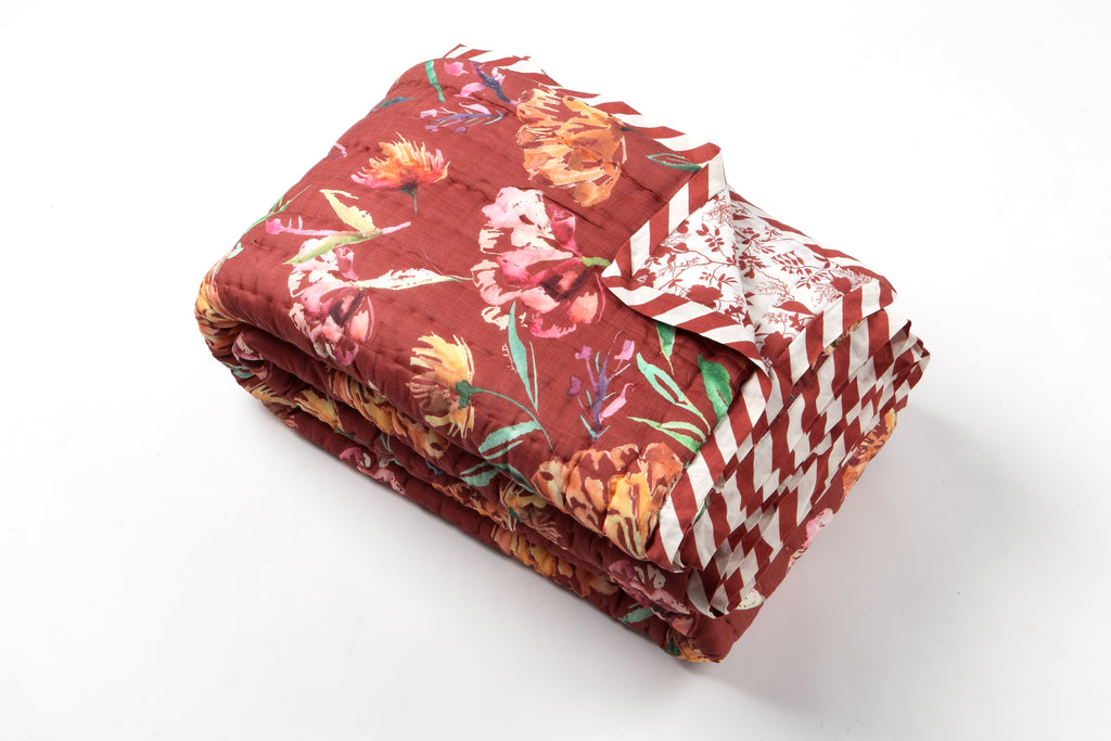 Shop Redsand Silk Cotton Reversible Quilt