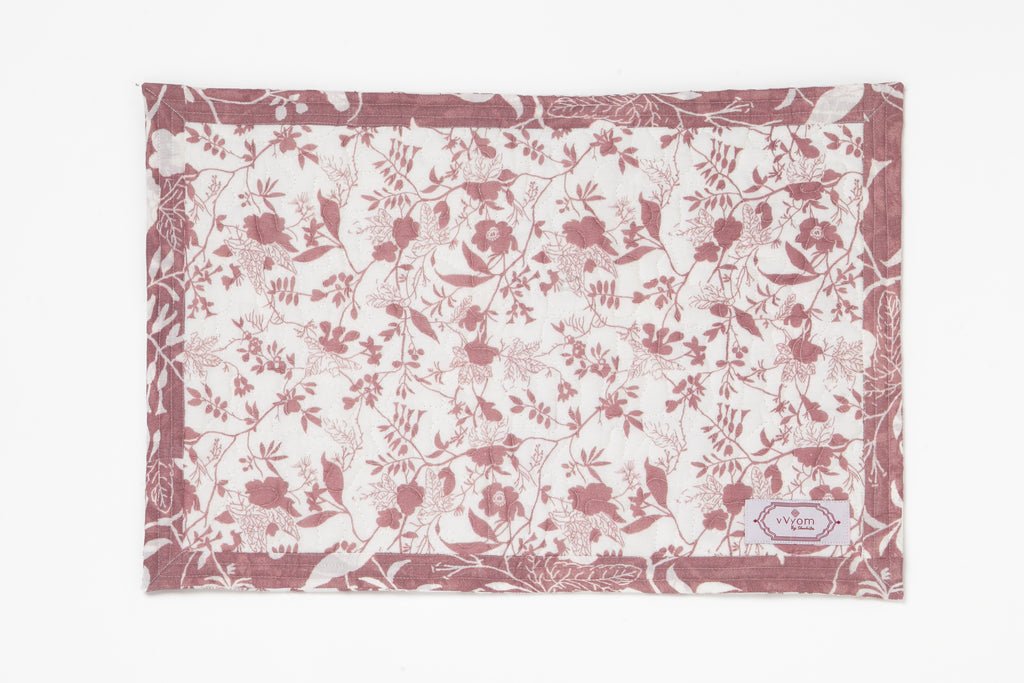 Discover Baharbloom Quilted Cotton Reversible Table Mat