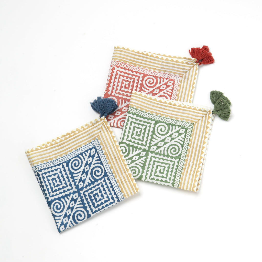 BUy Shuchi Temple Linen Cotton Napkin Set of 4