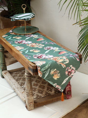 Buy Soundarya Neemleaf Cotton Canvas Reversible Runner