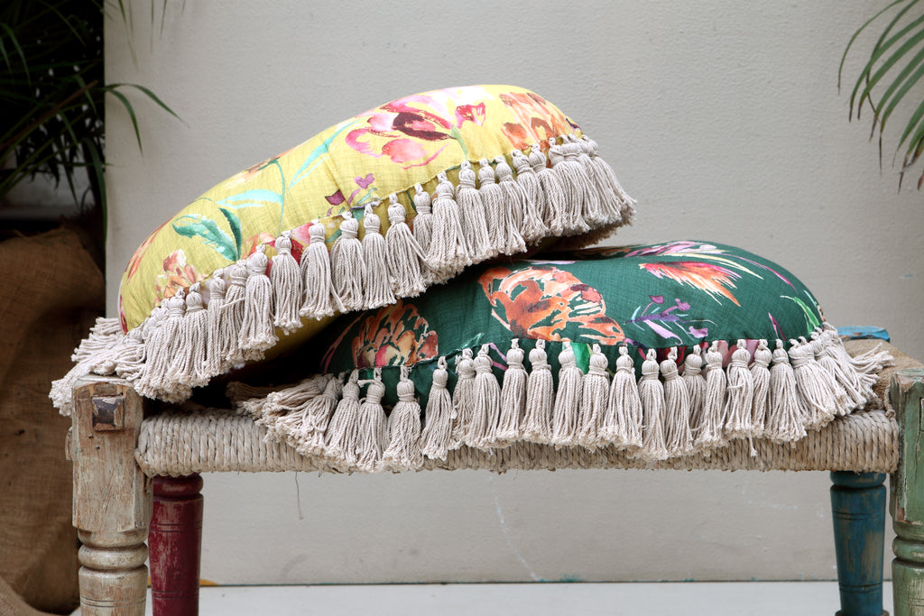 Shop SOUNDARYA Neemleaf Cotton Pouf Pillow