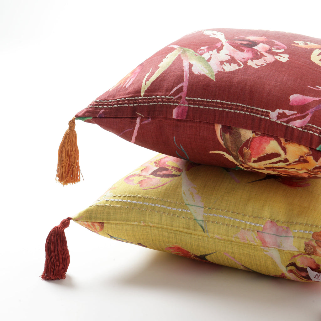 Shop Soundarya Red Sand Silk Cushion