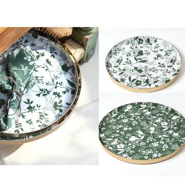 Buy Baharloom Verbena Round Tray Set of 2