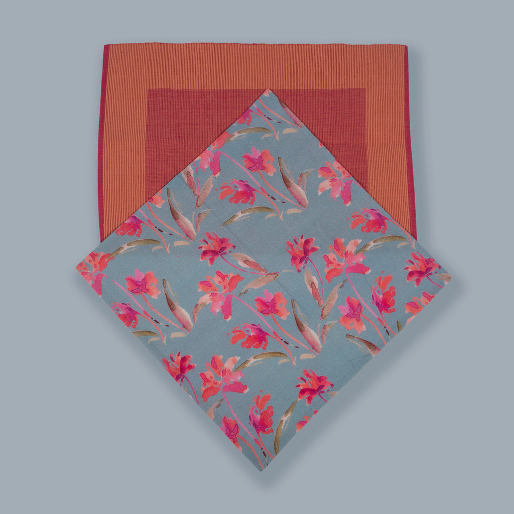 Grey And Pink Daffodil Garden Printed Tableware Set
