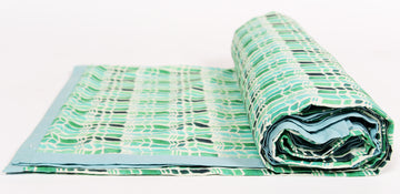 Green Geometric Printed Duvet/ Dohar