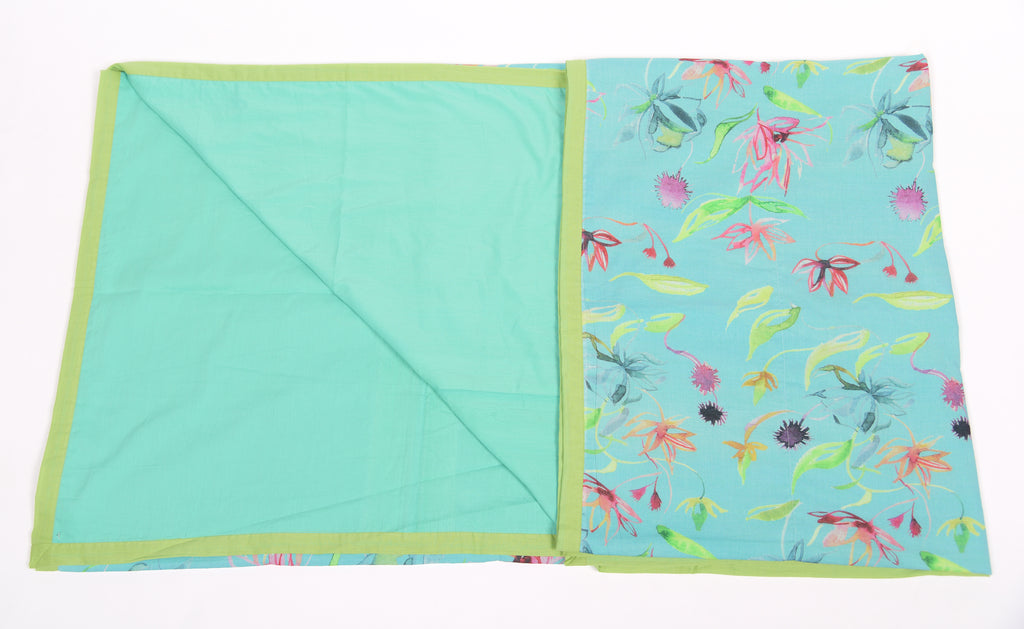 Buy Aqua Floral Printed Duvet/Dohar