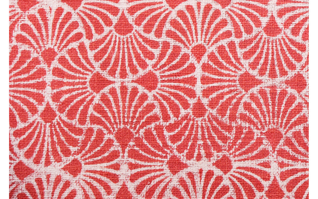 Hand Printed Throw in Fresh Peach 104 - 100% Cotton