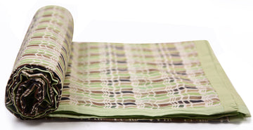 Olive Green Geometric Printed Duvet/ Dohar