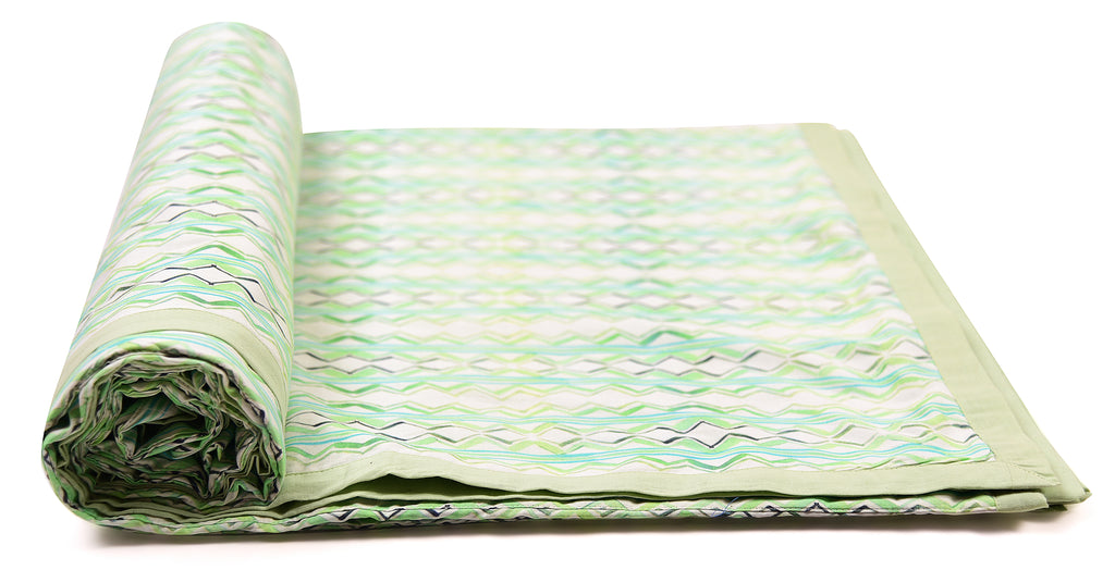 Green Geometric Printed Duvet/Dohar