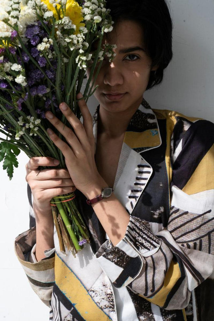 MIDNIGHT print shirt and shorts set vVyom x deme | Limited Edition Loungewear