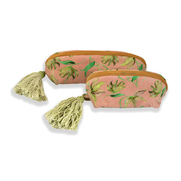 Peach Floral Printed Multi-utility Pouches