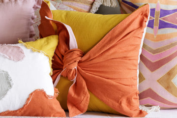 Warm Colours Knot Cushion