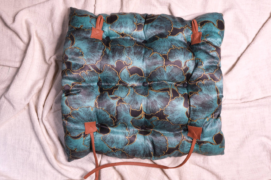 Aqua & Black 2 in 1 Seat and Bolster Cushion