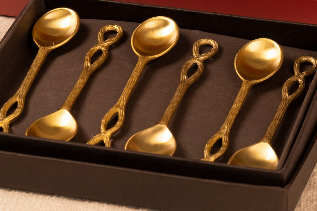 Sunflower Brass Spoons Gift Set