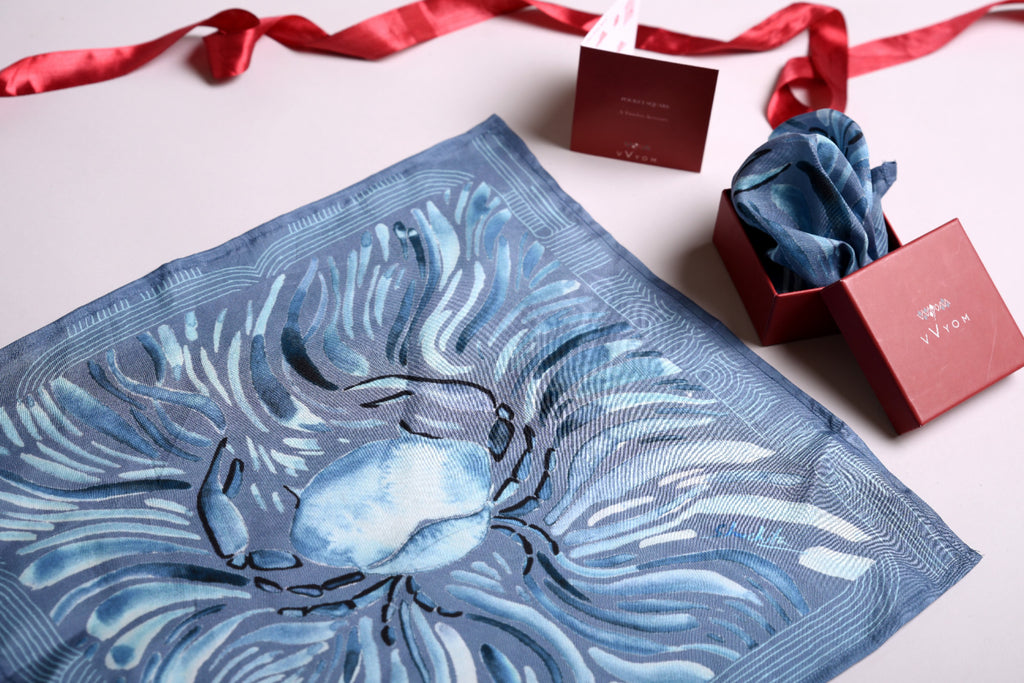 Buy Zodiac Themed Pure Silk POCKET SQUARE