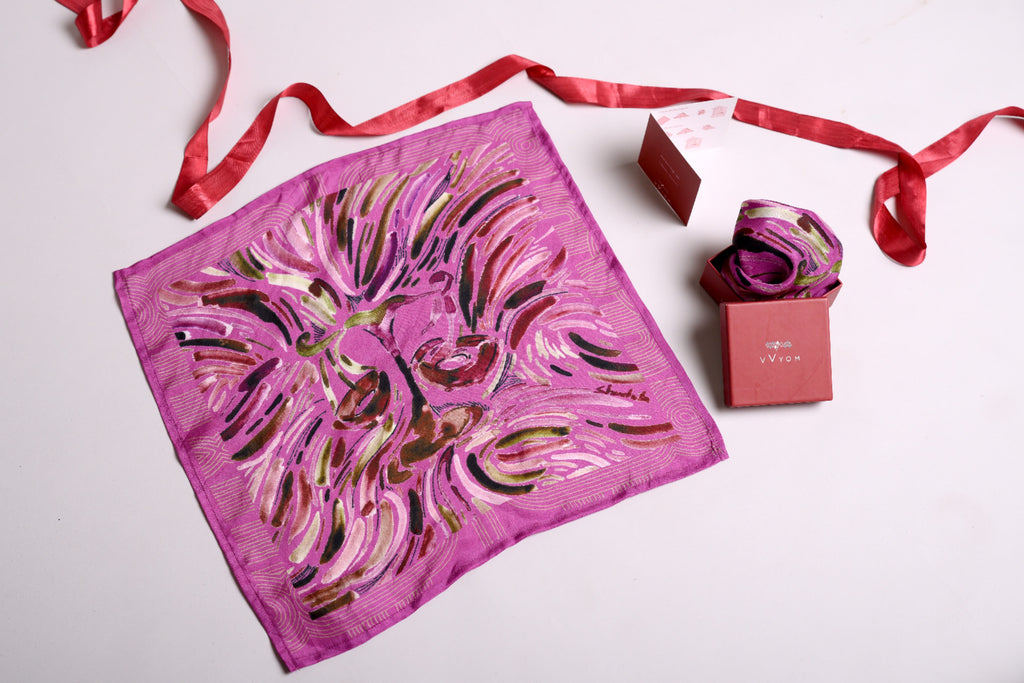 Buy Zodiac Themed Pure Silk POCKET SQUARE