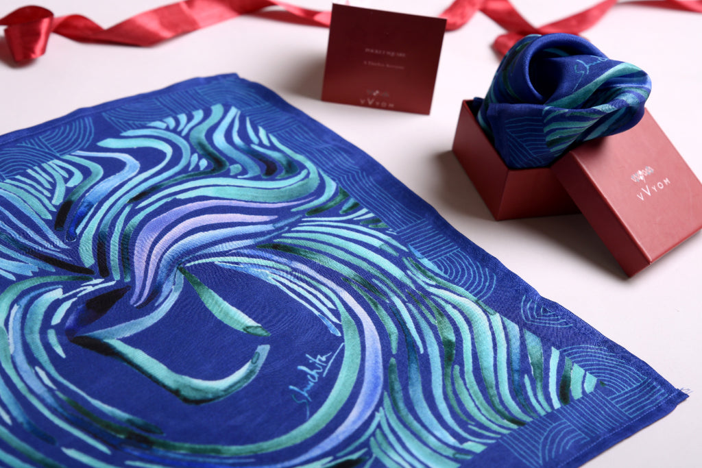 Buy Zodiac Themed Pure Silk POCKET SQUARE