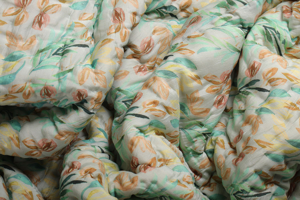 Order Calming Sage Cotton Silk Quilt