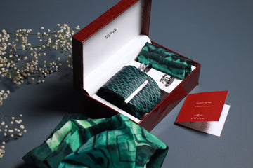 Him & Her Tie Scarf Combo Gift Box Set of 5 Emerald