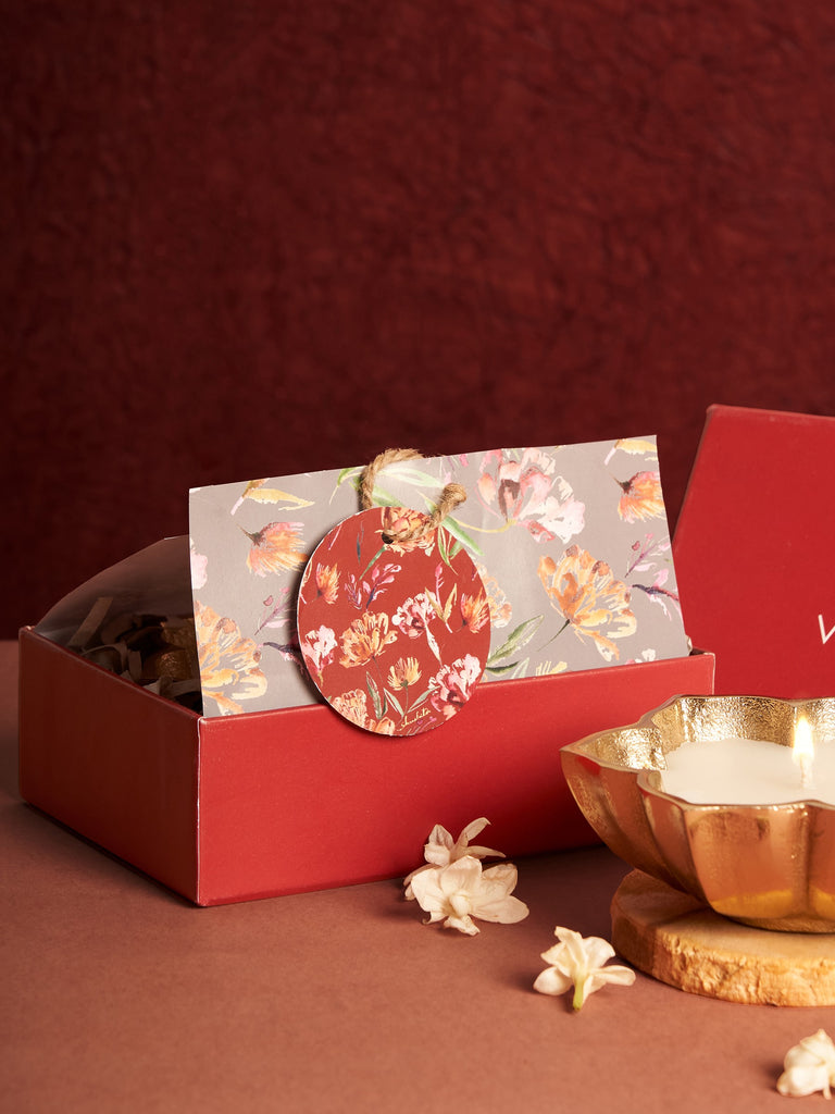Brass Lotus Scented Candle Gift Box