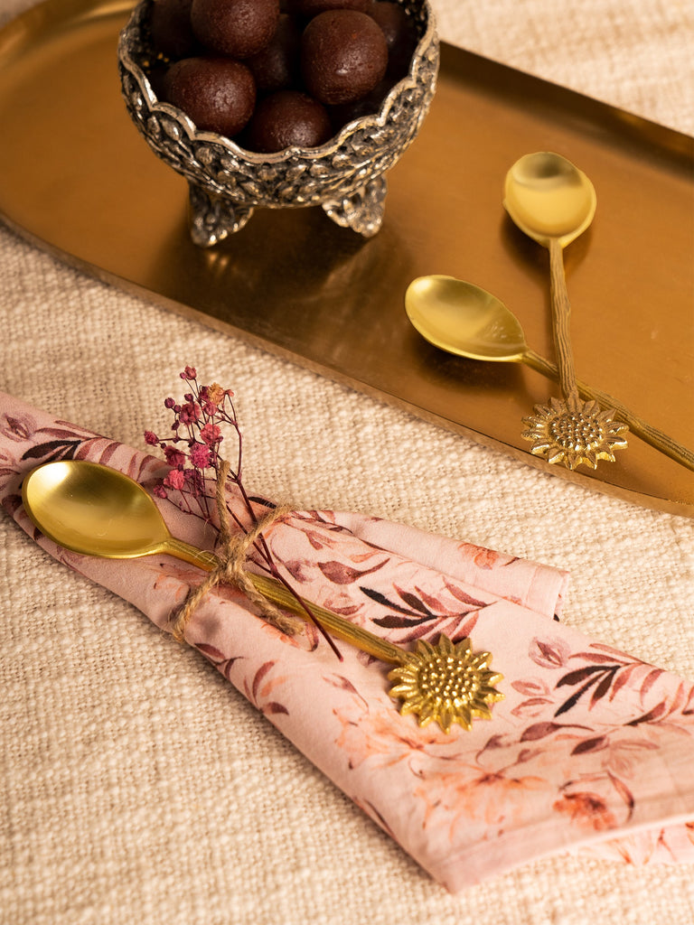 Buy  Sunflower Spoons with 6 Napkins Gift Set