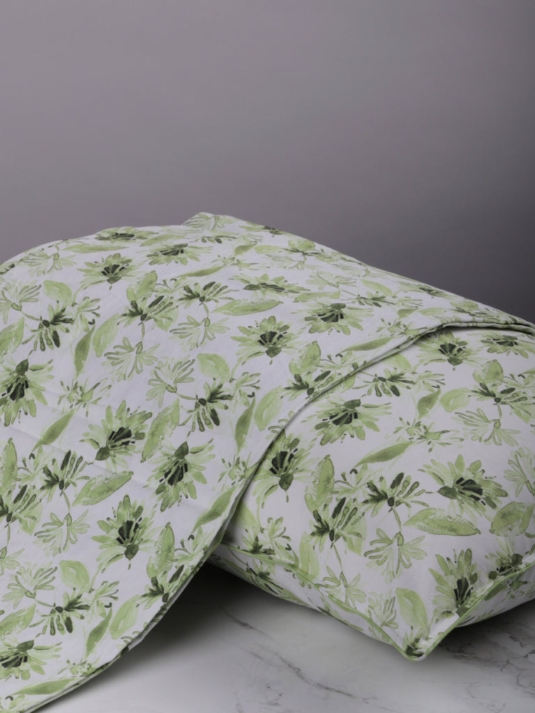 Buy Olive Party Floral Printed Bed sheet