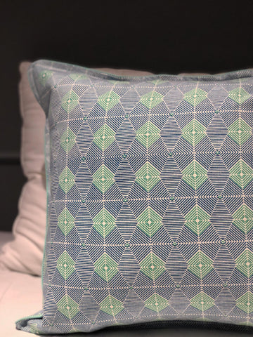 Blue and Green Tatva Cushion Cover - Water