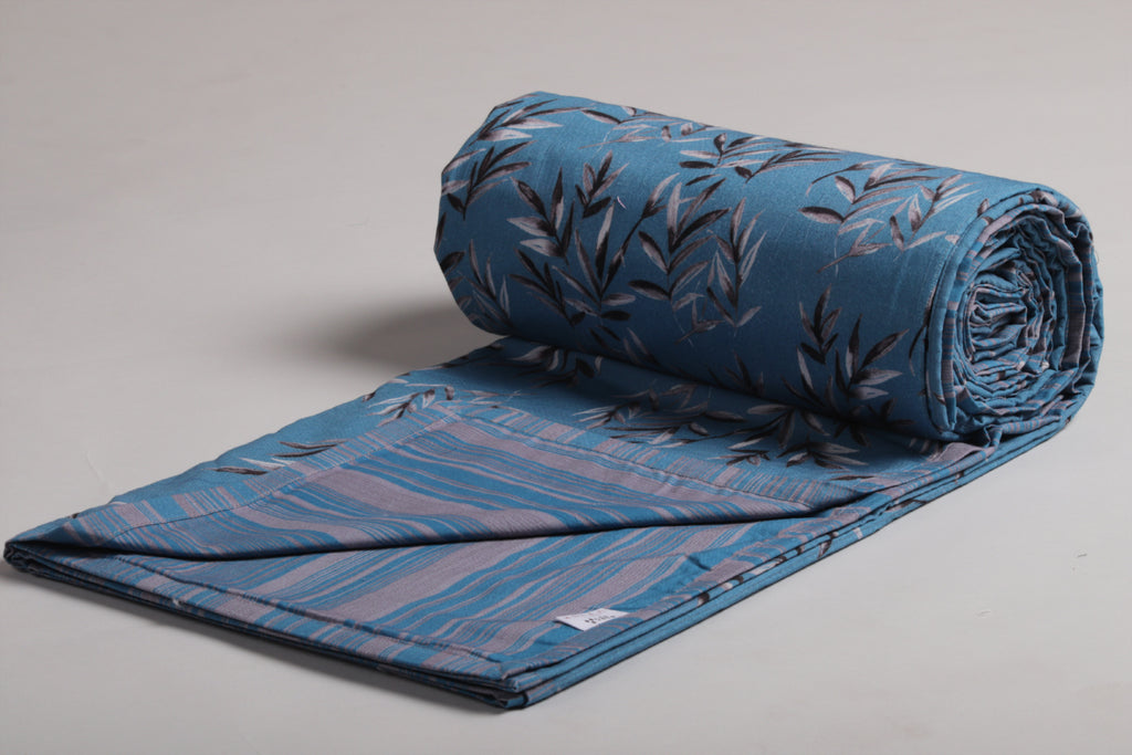 Blue Leaves Printed Duvet / Dohar
