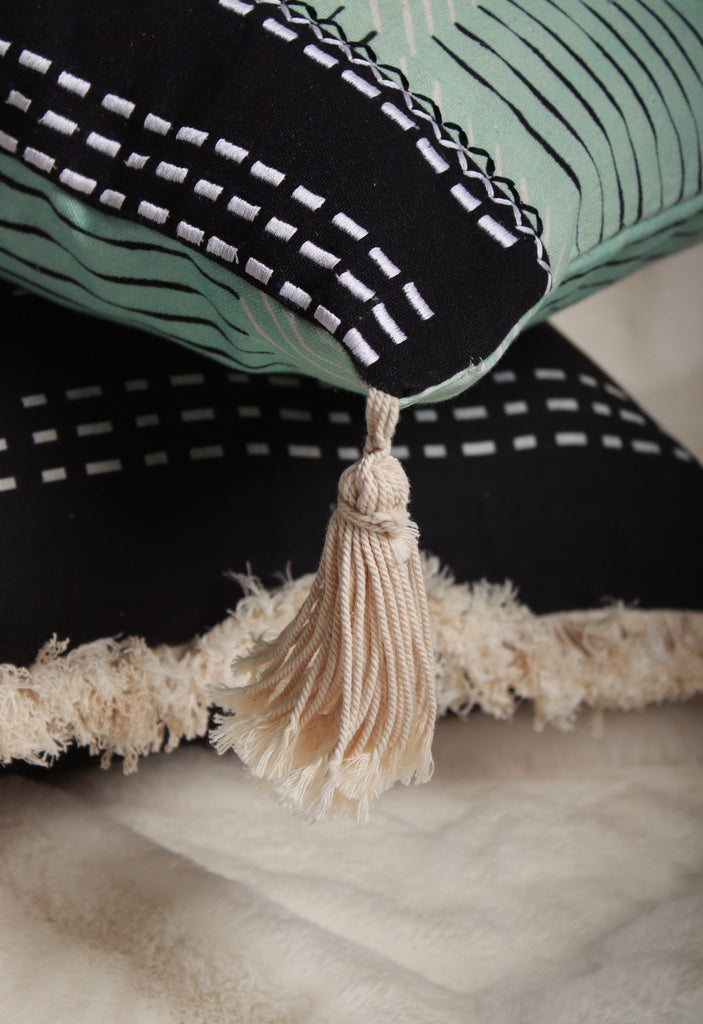 REVITALISE Mint Black and White cushion set of 5 | Deme x vVyom