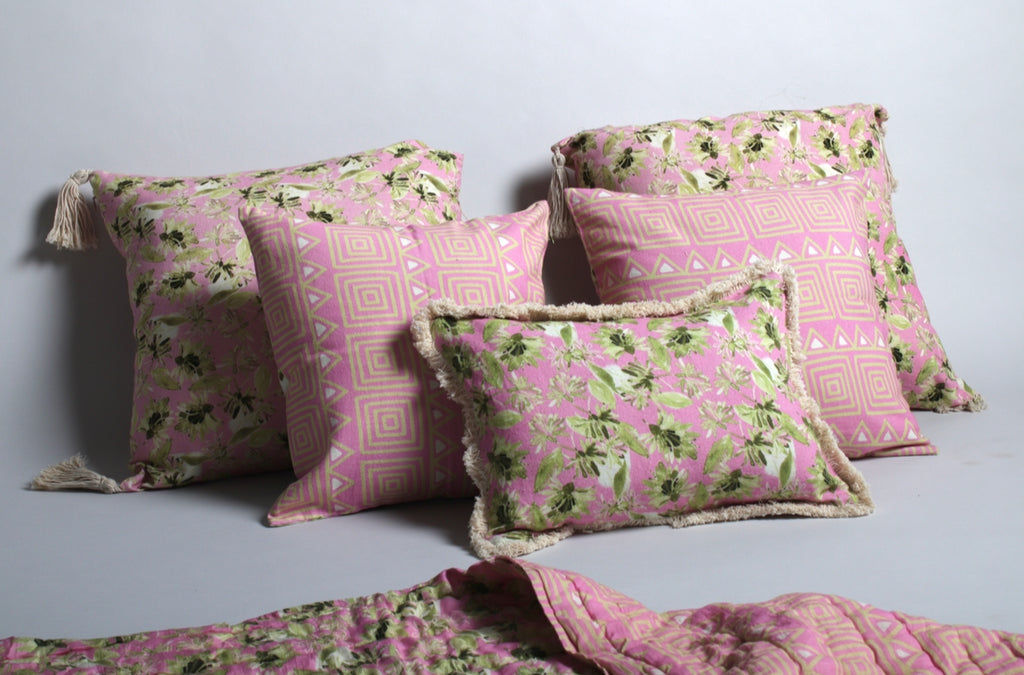 Lemonade Party 5 pc curated cushion set
