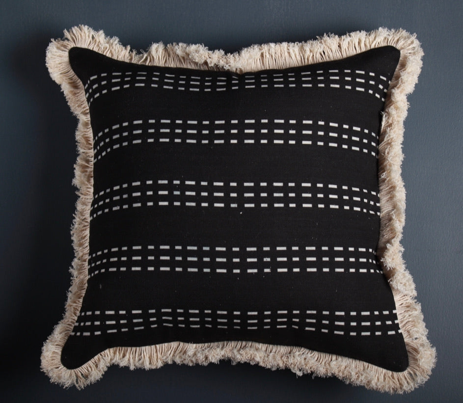 NIGHT printed Black cushion cover 16"x16" | DEME X vVyom