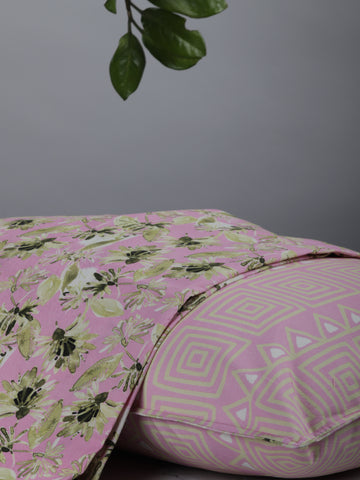 Pink Lemonade Printed Bed sheet with 2 pillow covers