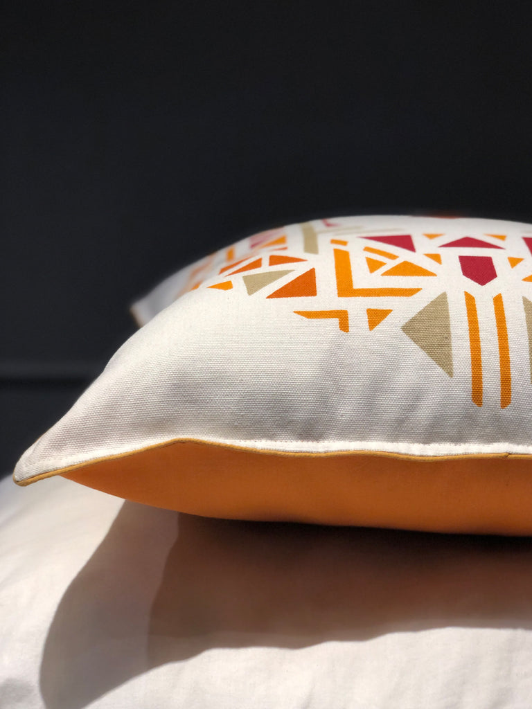 Tatva Cushion Cover - Surya Orange