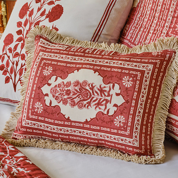 RUBY Red Throw Pillow - Main Image