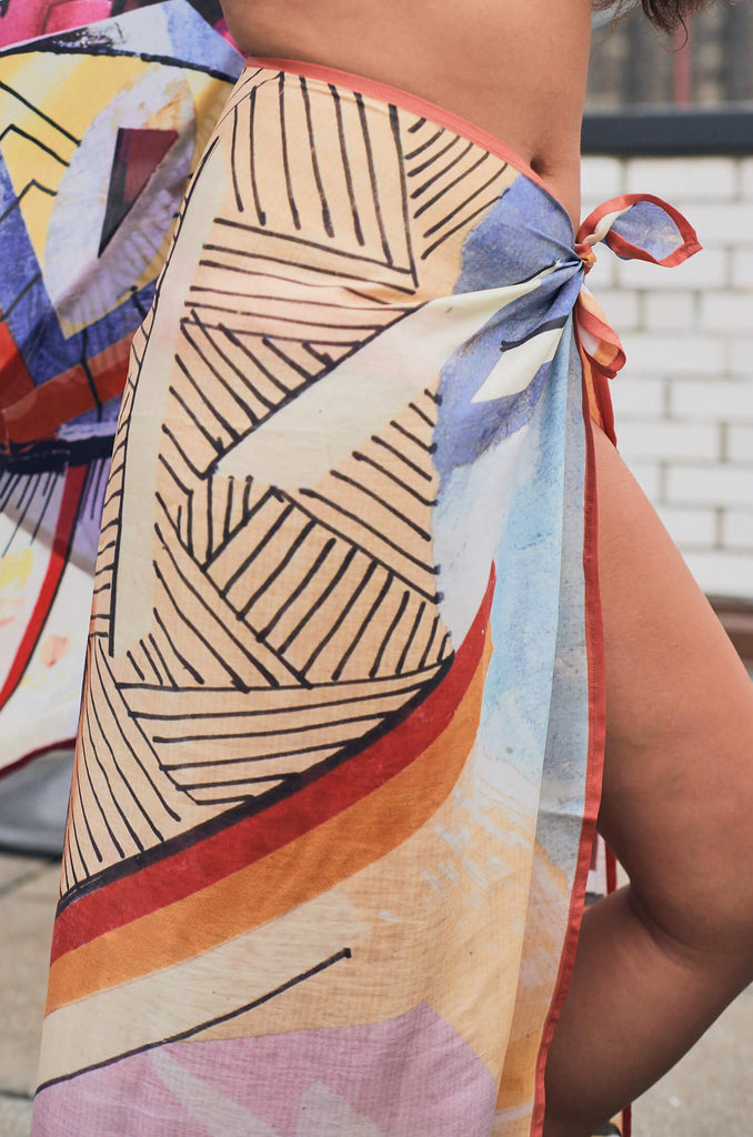 Morning Yellow - New York Style Printed Pure Silk Scarf